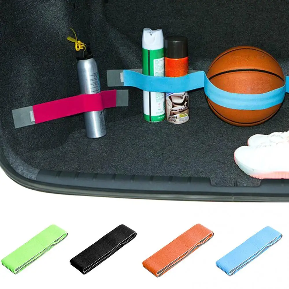 

Car Trunk Storage Device Hook and Loop Fixed Straps Solid Color Magic Stickers