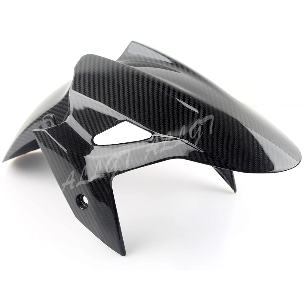 Front fender Подходит для KAWASAKI NINJA 400 боковой обтекатель Настоящее углеродное волокно переднее крыло и заднее брызговик и защита цепи - Цвет: Front fender