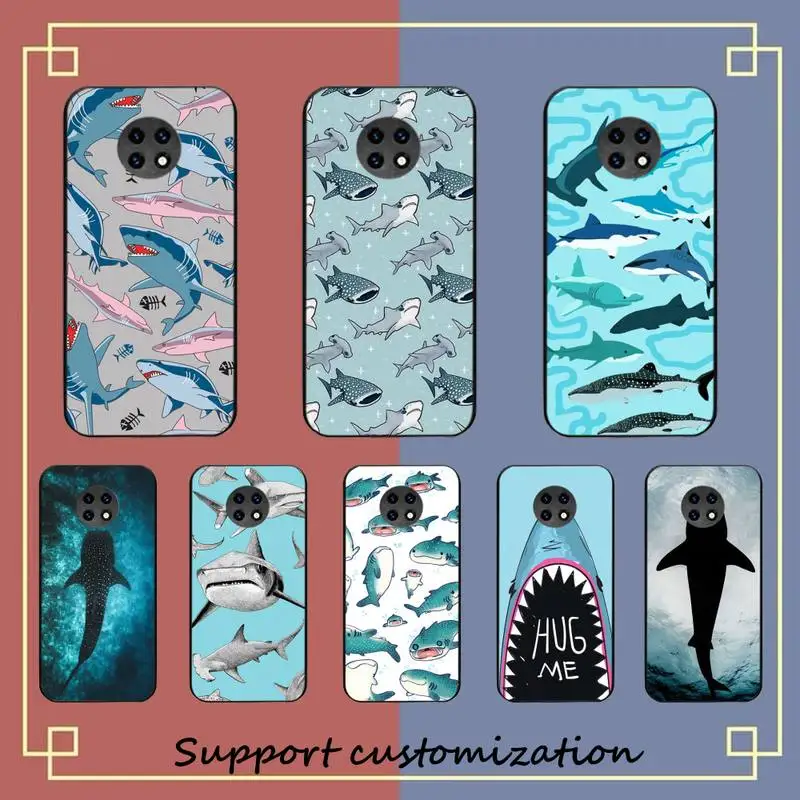 

Ocean Whale Shark Swimming Phone Case For Xiaomi Redmi Note 8A 7 5 Note 8pro 8T 9Pro Coque for note 6pro