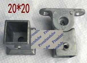 Square 20mm 4 шт./лот незавершенный квадратный круглый алюминиевый пол пост фланец лестницы перила балясины Регулируемый лоток муфта кронштейна фитинги - Цвет: Square 20mm