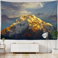 sunrise of mountain peak tapestry himalayas scenery wall hanging hippie cloth backdrop beach mat dorm home decor