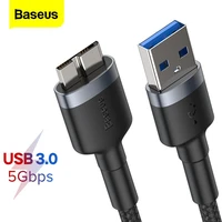 baseus 5gbps usb 3 0 to micro b hdd cable usb type a micro b data cable for sasmung s5 external hard drive disk ssd case cable
