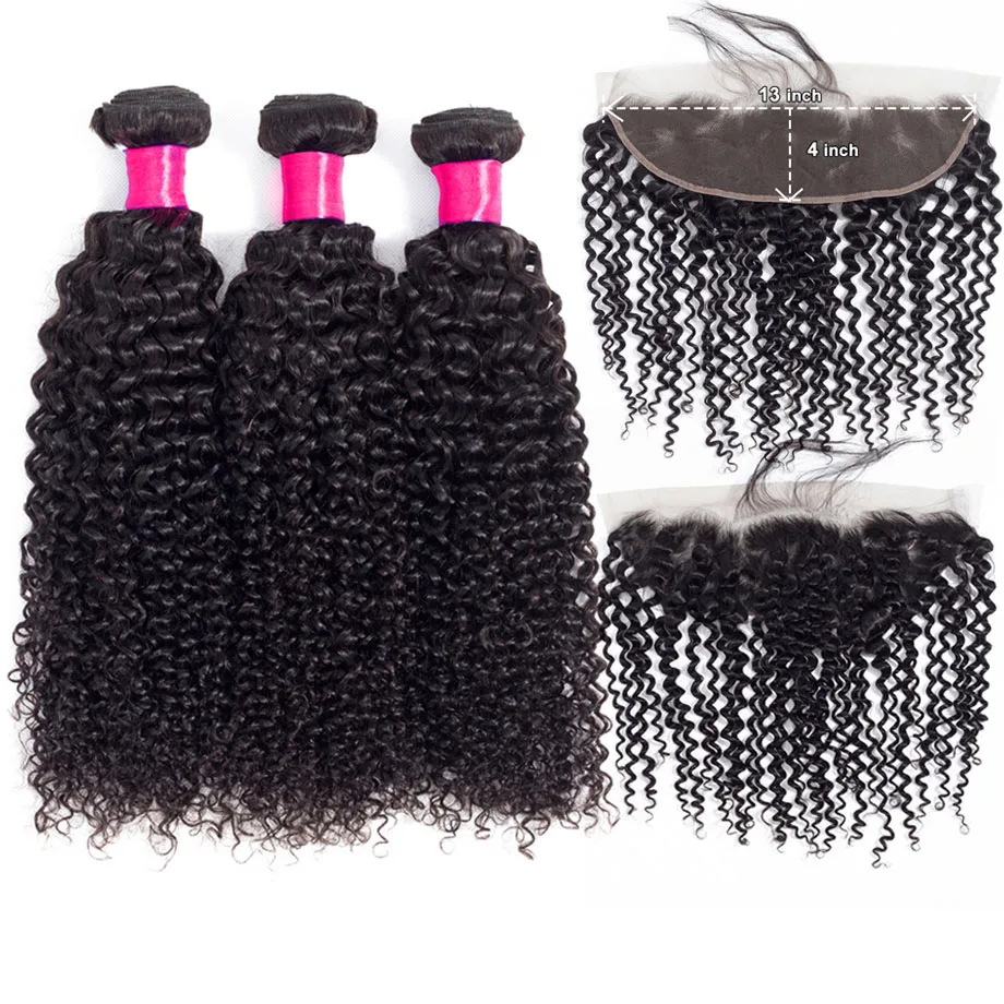 Бразильские кудрявые пряди с кружевной фронтальной застежкой свободная часть 13