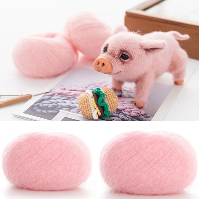 50 г/шар Ангола влюбленные чувства тонкая мохеровая шерстяная пряжа плюшевая