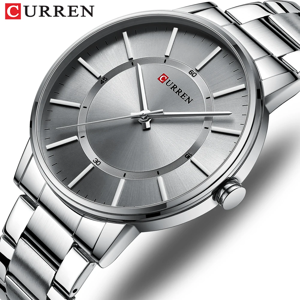 Часы наручные CURREN Мужские кварцевые люксовые брендовые модные повседневные
