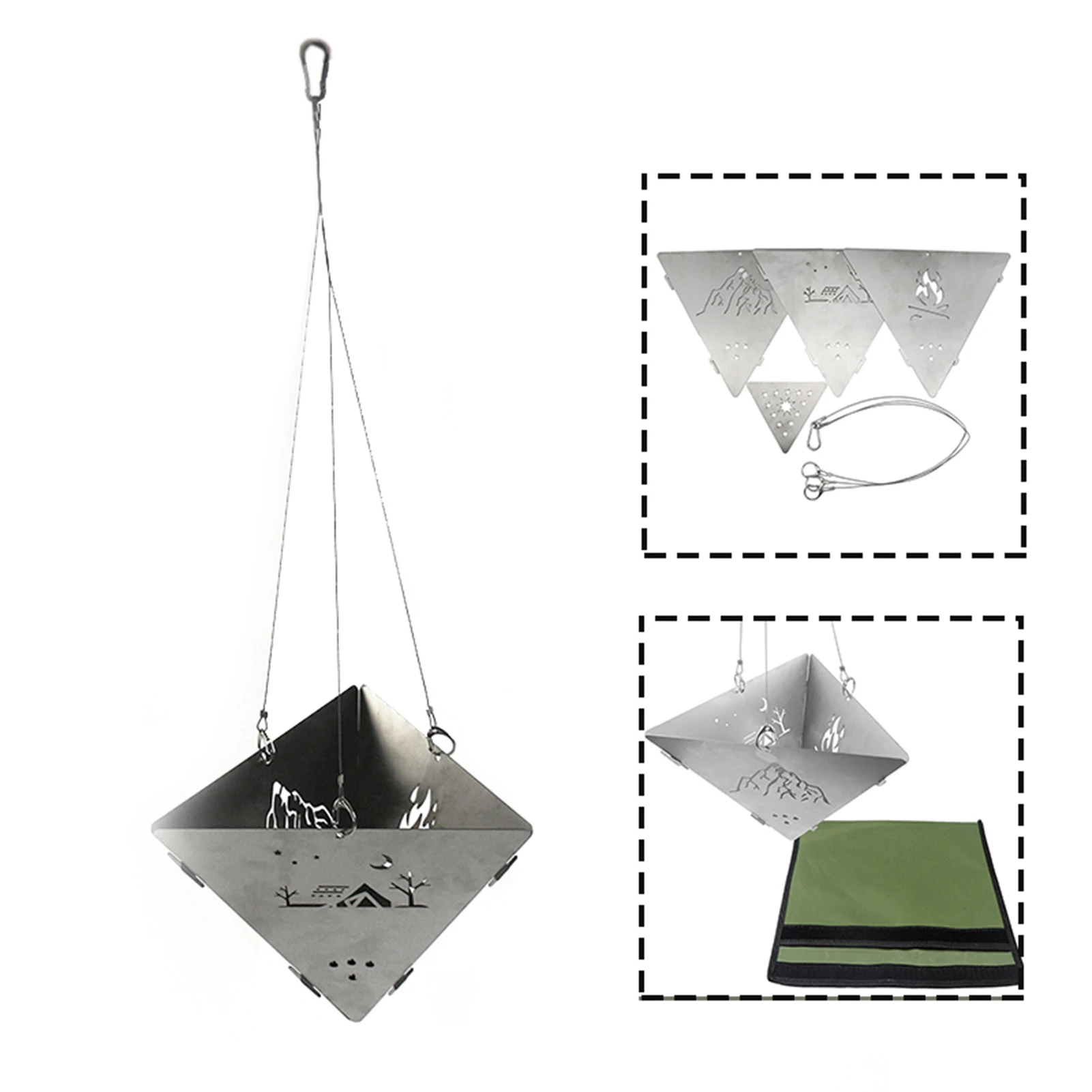 

Hot Portable Stainless Steel Camping Stove with Geometric Shape Durable Lightweight Easy Operation Convenient for Outdoor