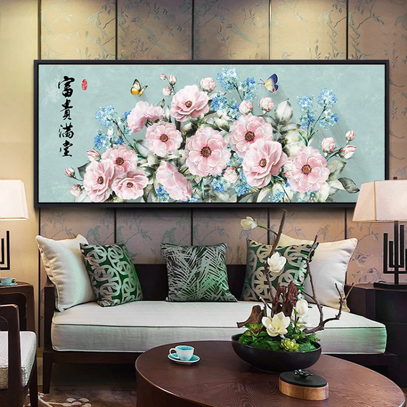 QIANZEHUI алмазная вышивка особой формы сделай сам богатые цветы для гостиной цветок