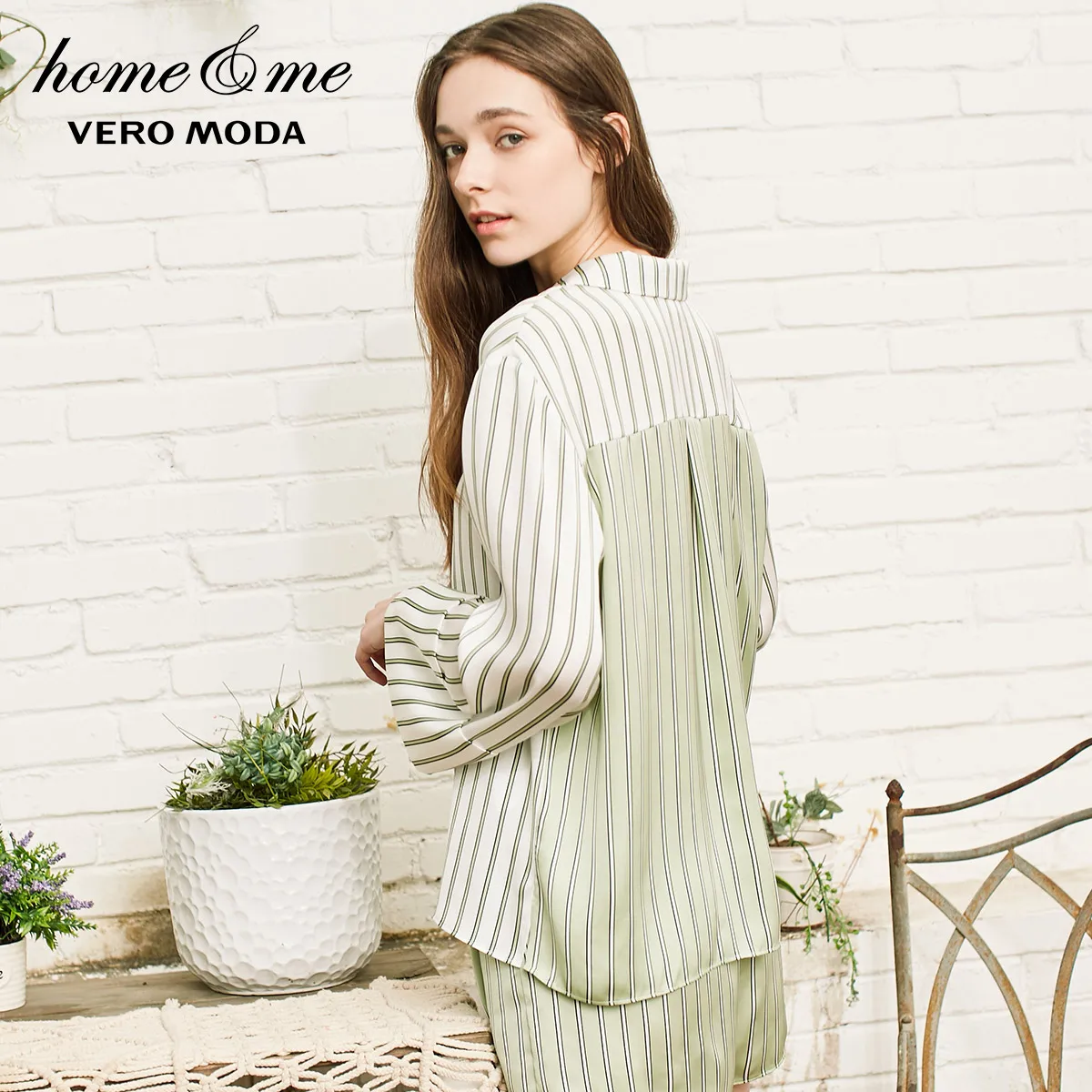 Vero Moda женские полосатые топы разных цветов с широкими манжетами для дома | 3191P9501