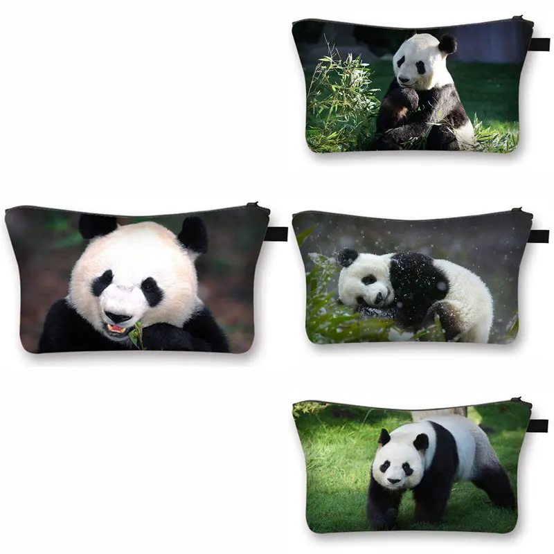 

Женская Повседневная косметичка прекрасный узор панда, вместительные косметички для путешествий, сумка для туалетных принадлежностей, пор...