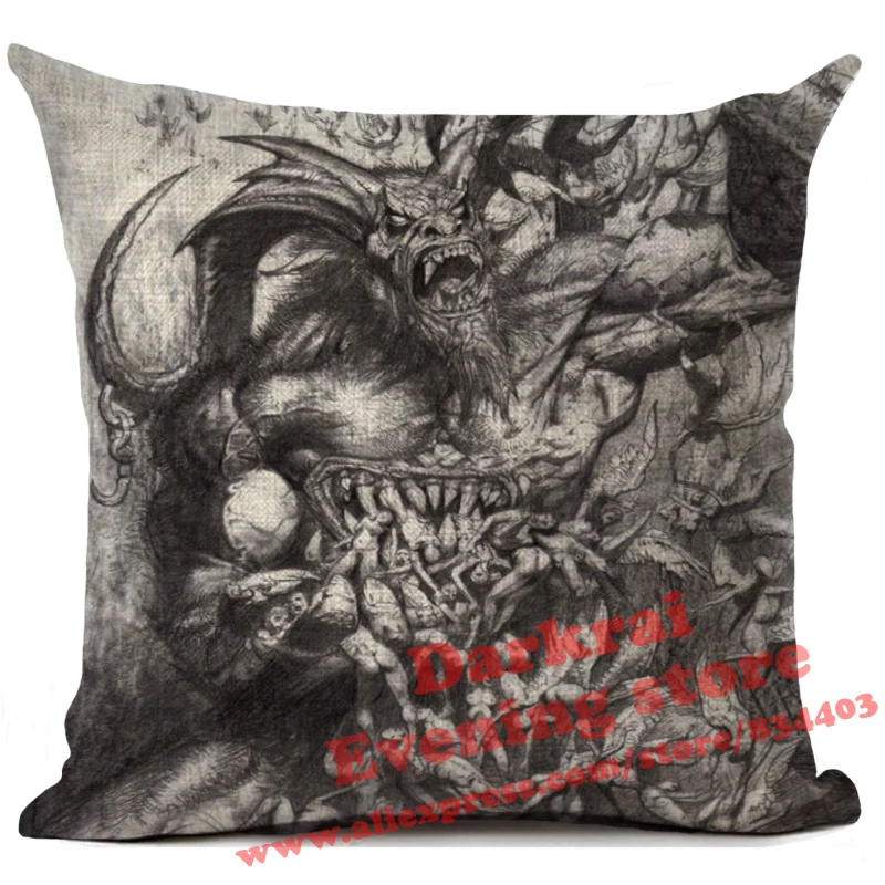 Декоративная наволочка Darkrai в виде темного дьявола с принтом сатаны козы | Дом и