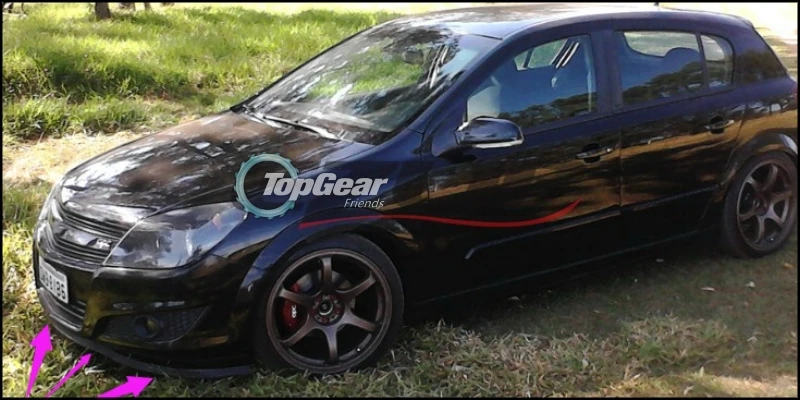 Дефлектор губ для бампера губы Opel Карла передняя юбка спойлера ДЛЯ TopGear друзья в