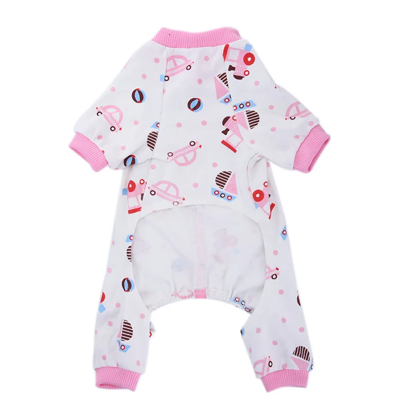 Одежда для собак пижама с котом комбинезон животных маленьких одежда сна теплая