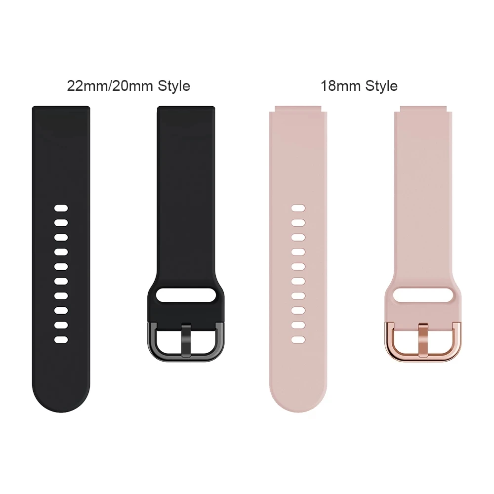 Ремешок для Samsung Galaxy Watch active 2 40 мм/Garmin Vivoactive 4 4S 3 /Forerunner 158 245 подарок 2s силиконовый