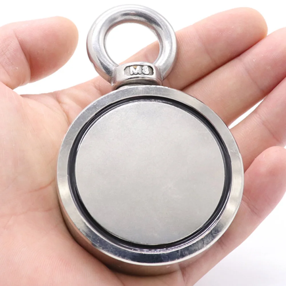 Двухсторонний сильный магнит рыболовные магниты тяговая сила 48/60/67/75/90 мм диаметр