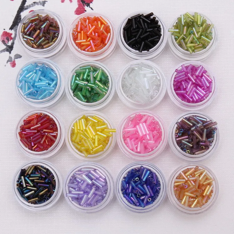 100 шт. серебряные бусины для вышивки крестиком 2 х6 мм|Бусины одежды| |