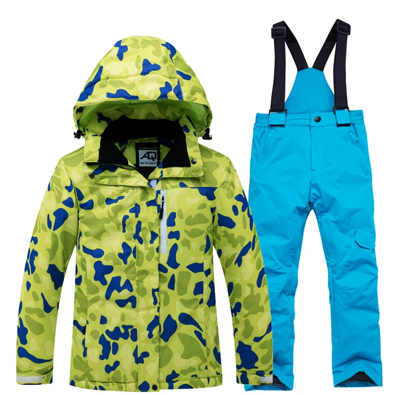 Детский лыжный костюм детский брендовый ветрозащитный водонепроницаемый теплый