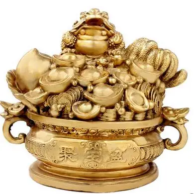 Медная жаба в форме персика маньтоу золотые украшения Рог изобилия бергамот Руи