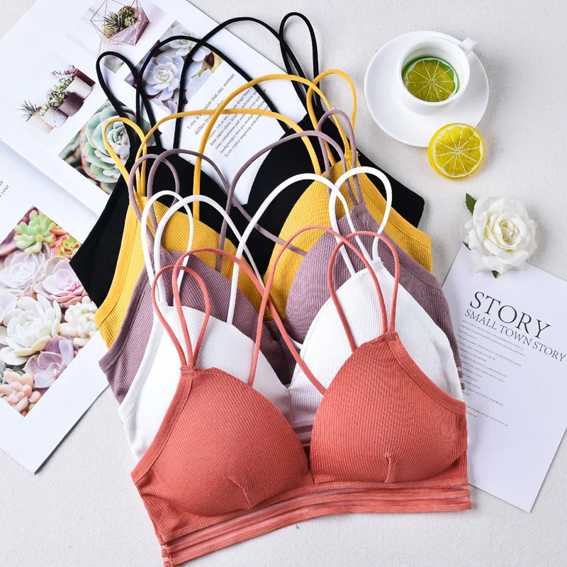 

Deep V Sexy Active Bras Tank Tube Female Lingerie Without Bones Women's Underwear Bacless Brassieres Crop Tops Bralette