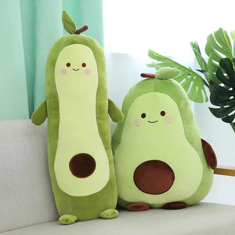

40cm Plush Toy Green Avocado Doll Cushions Cartoon Avocado Fruit Large Pillows Home Decor Ornaments Luxury Filling