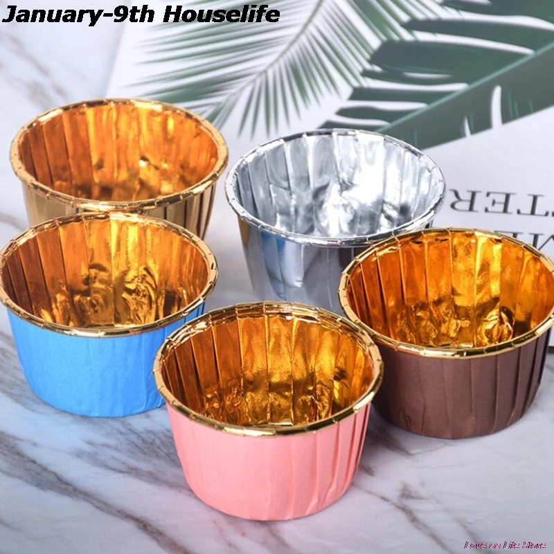 

50PCS/Pack 3 Colors Muffin Cupcake Liner Cake Wrappers Baking Cup Tray Case Cake Paper Cups Pastry Tools Party Supplies