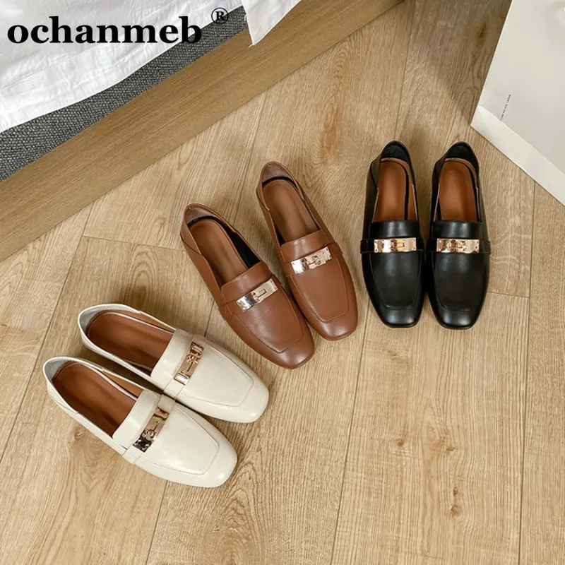 Ochanmeb 2021 новые роскошные брендовые дизайнерские туфли женские Золотые лоферы из