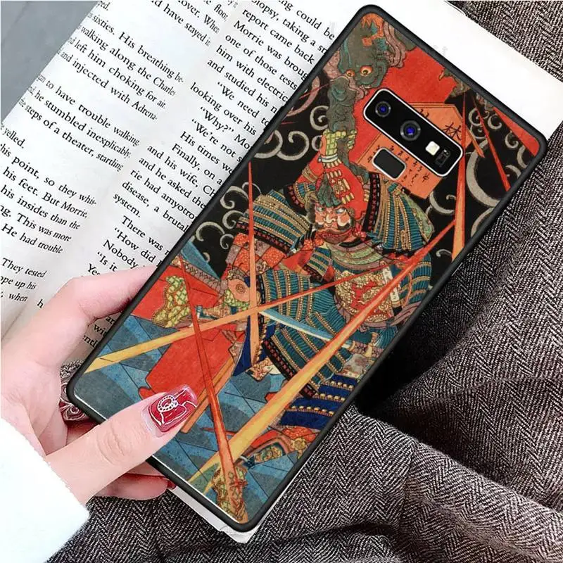 

Japan Samurai Art fish dragon Phone Case For Samsung Galaxy S8 S9 S10 Plus S10E Note 3 4 5 6 7 8 9 10 Pro Lite Cover Funda Shell