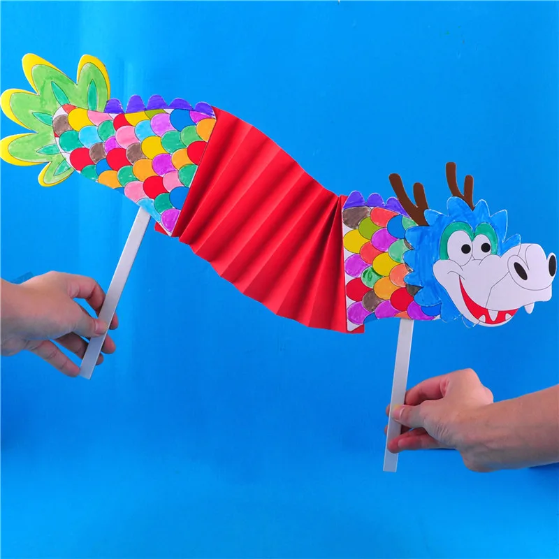 Diy ручной танцевальный дракон детский сад Ремесленная игрушка для детей