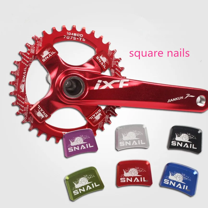 1/pc улитка горный велосипед квадратные кривошипы болты для колеса диск из