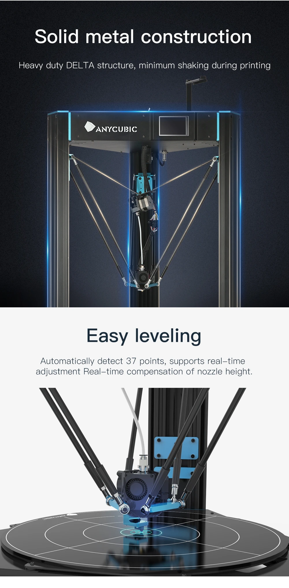 ANYCUBIC Predator 3d принтер размера плюс 370*370*455 мм предварительно собранный ultracase Pro 3d Принтер Комплект impresora 3d impressora 3D