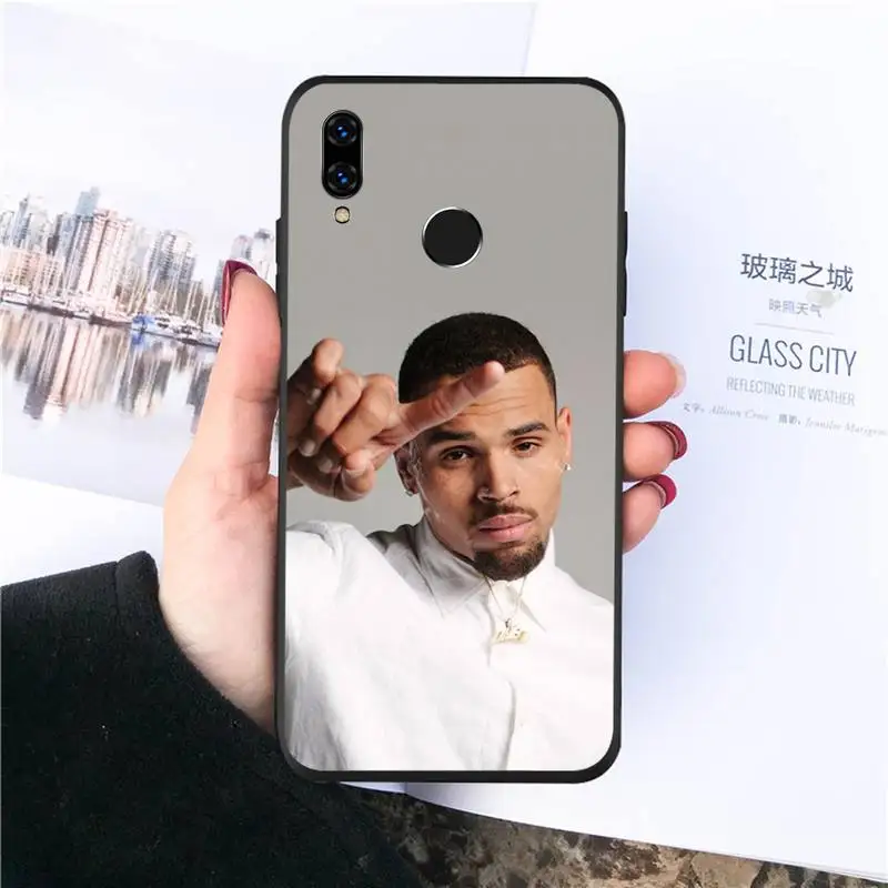 

Chris Brown American singer Phone Case For Huawei honor Mate P 10 20 30 40 i 9 8 pro x Lite smart 2019 nova 5t shell funda coque