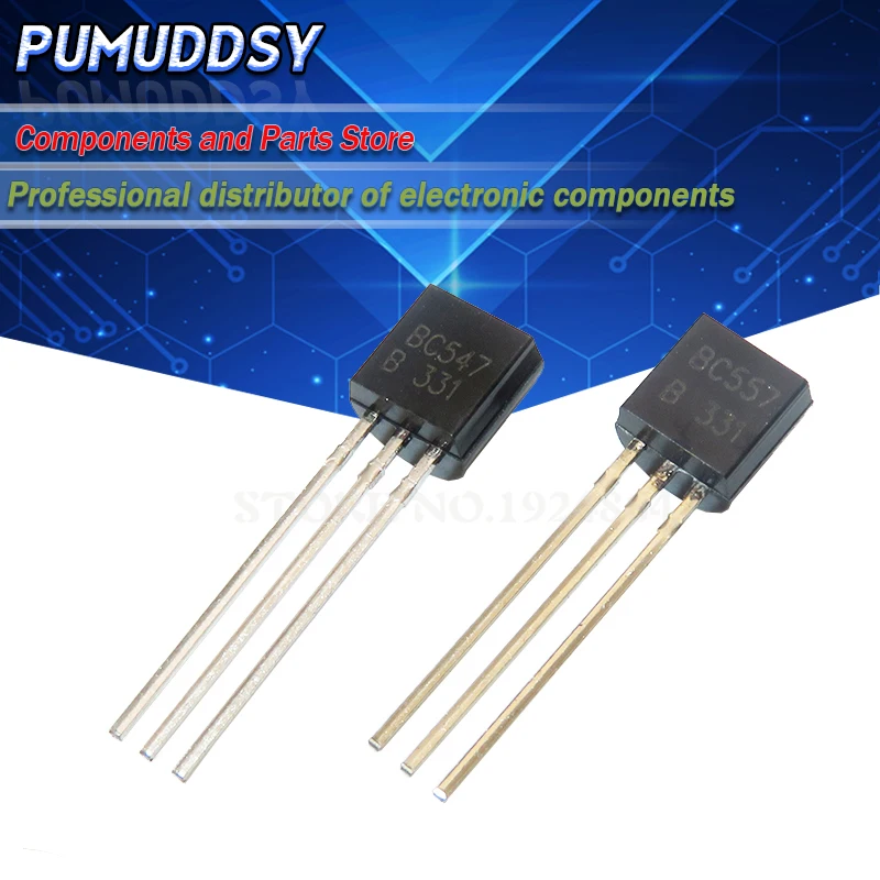 100 пар = 200 шт. BC547 BC557 BC547B BC557B NPN PNP TO-92 IC | Электронные компоненты и принадлежности