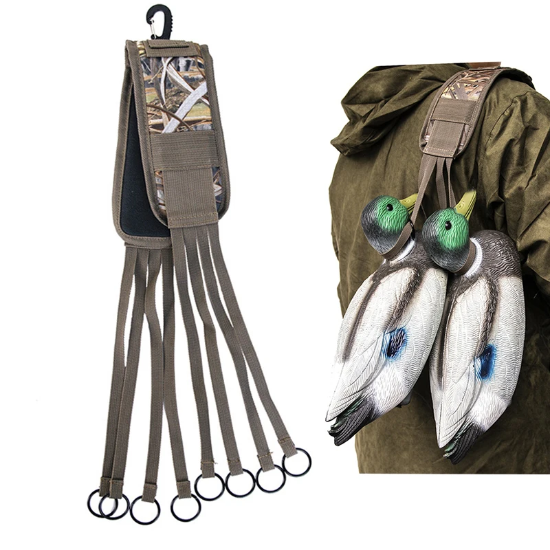 

Hunting Oxford Cloth Bird Duck Strap Hanger Adjustable 8 Loop Gun Bag Camouflage Shooting Hunting Duck Strap Hanger Carrier Belt