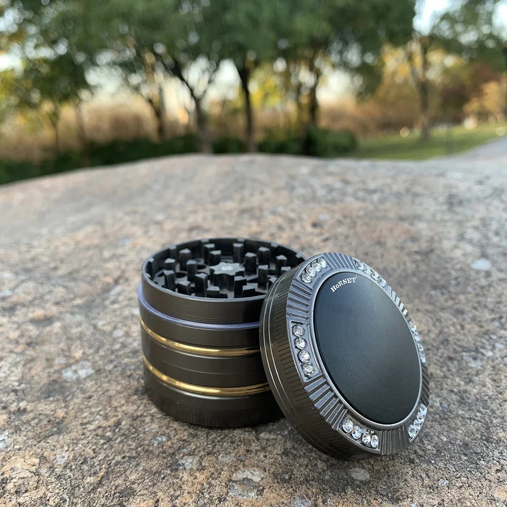 HORNET Премиум цинковый сплав Точильщик для табака 50 мм 4 шт острые алмазные зубы