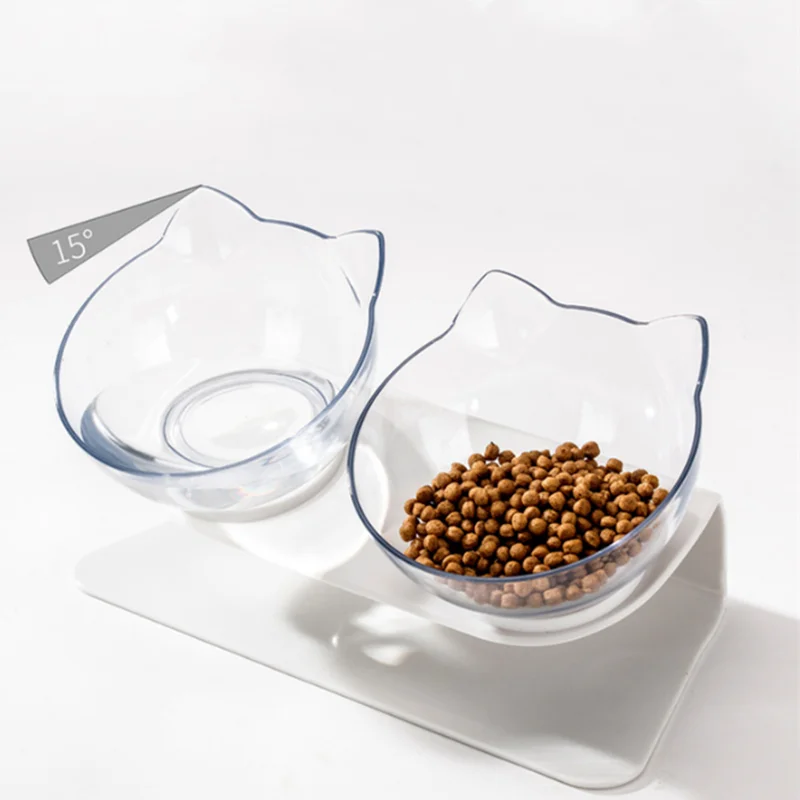 

Non-slip Cat Bowls Double Pet Bowls With Raised Stand Pet Food Bowl Water Bowls For Cats For Dogs Feeders Pet Products Dog Bowl