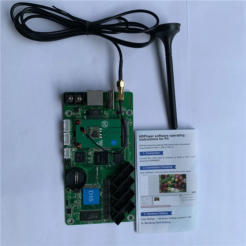 Wifi функция HD-D10/D15 контроллер асинхронный контроль карты p2 p2.5 p3 p4 p5 p6 p8 p10 rgb Полноцветный точечный матричный СВЕТОДИОДНЫЙ экран