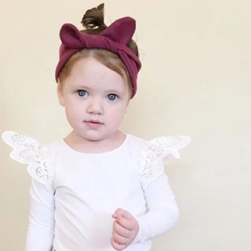 Детская одежда однотонная и полосатая хлопковая футболка с длинными рукавами