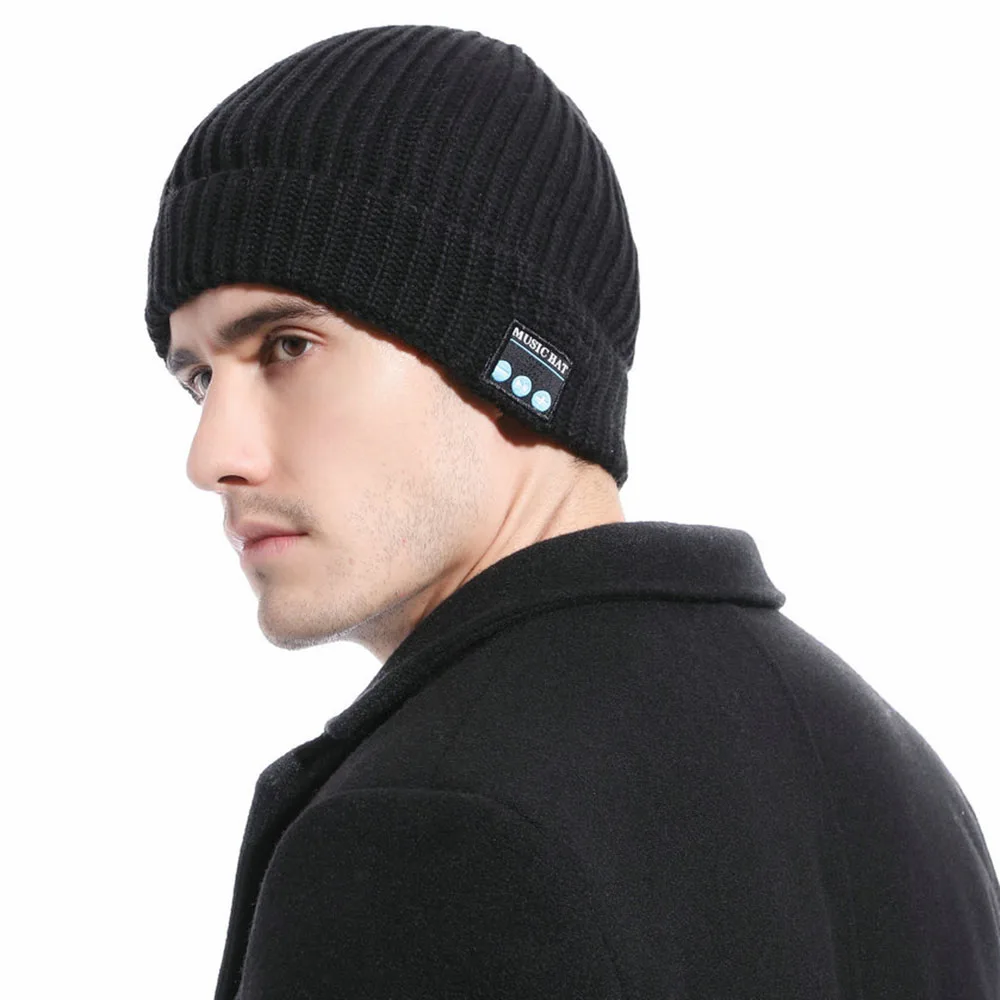 MZ013 BT5.0 подключенная музыкальная вязаная КАПЛЕВИДНАЯ шляпа с одним кликом ответа