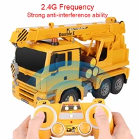 double e e586 126 rc truck 10ch caterpillar crane engineering car flexible hook lift remote control vehicle electric toy boys