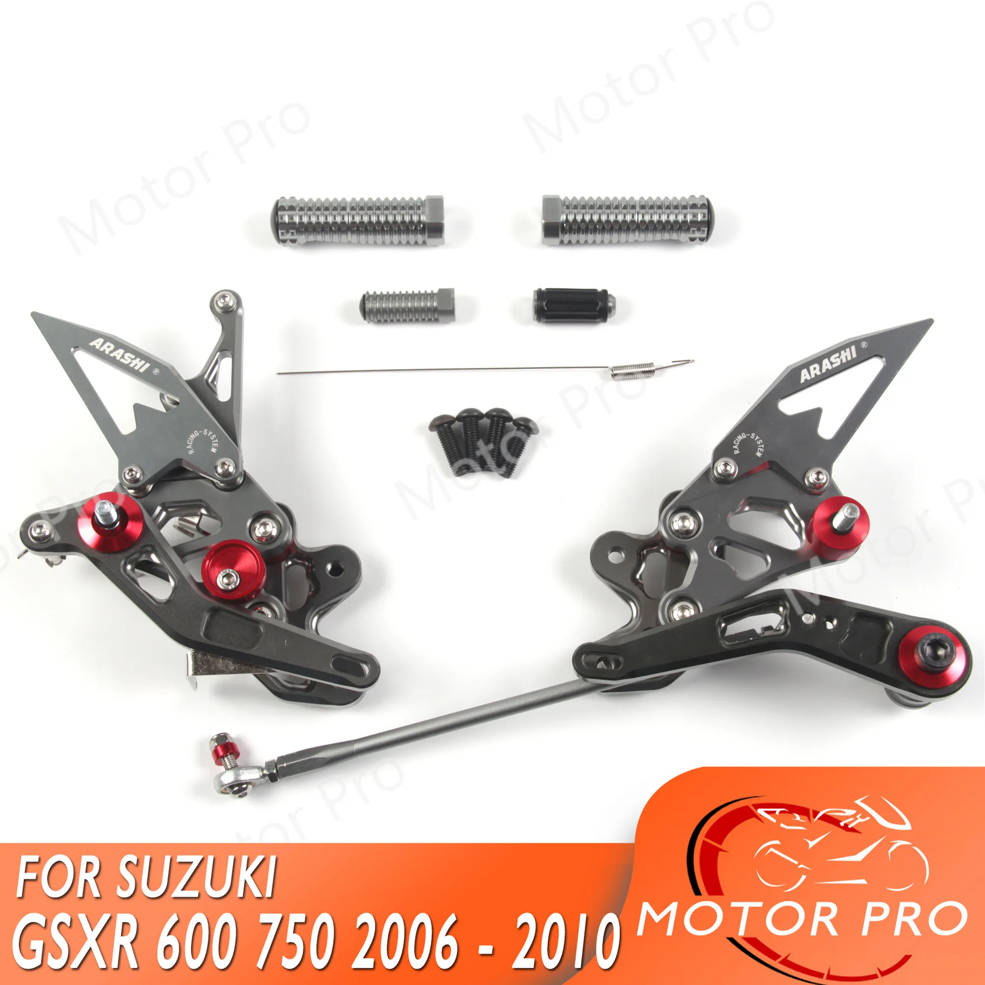 Регулируемые подставки для ног SUZUKI GSXR 600 750 2006 2010 2007 2008 2009 педаль заднего вида цвет