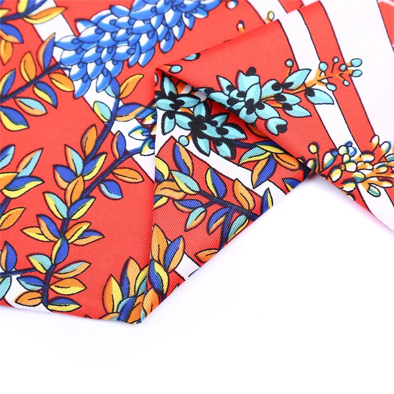 Новый женский веер с геометрическим принтом сада Шелковый большой квадратный