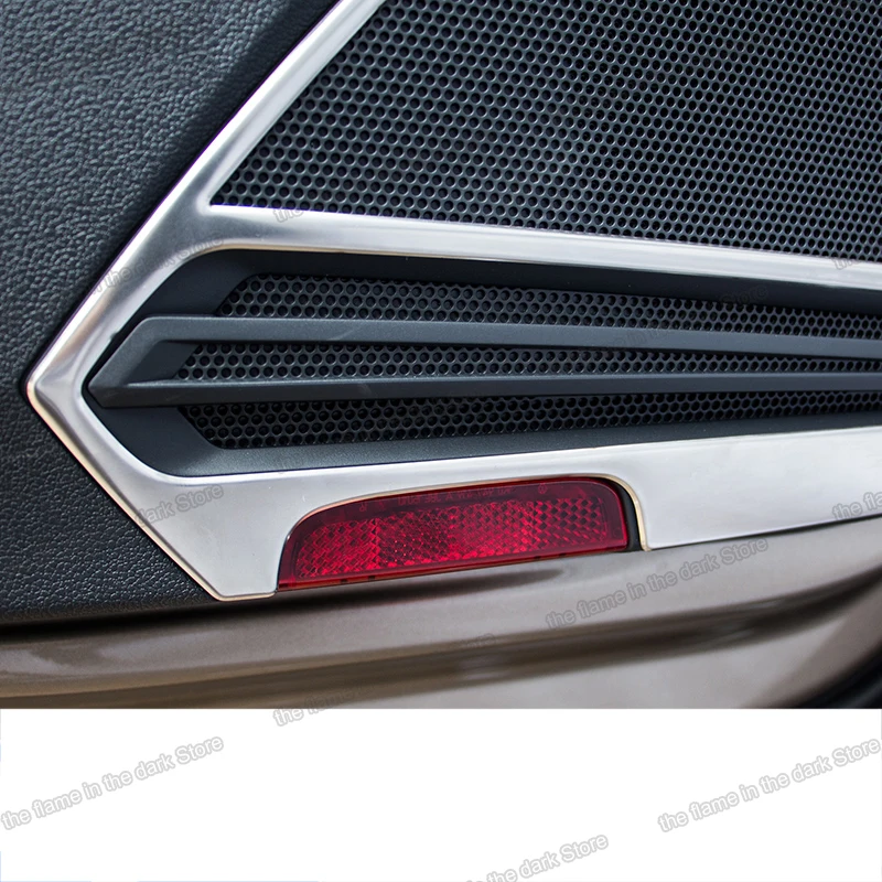 Звуковая отделка автомобильной двери из нержавеющей стали Lsrtw2017 для Volkswagen Tiguan 2017