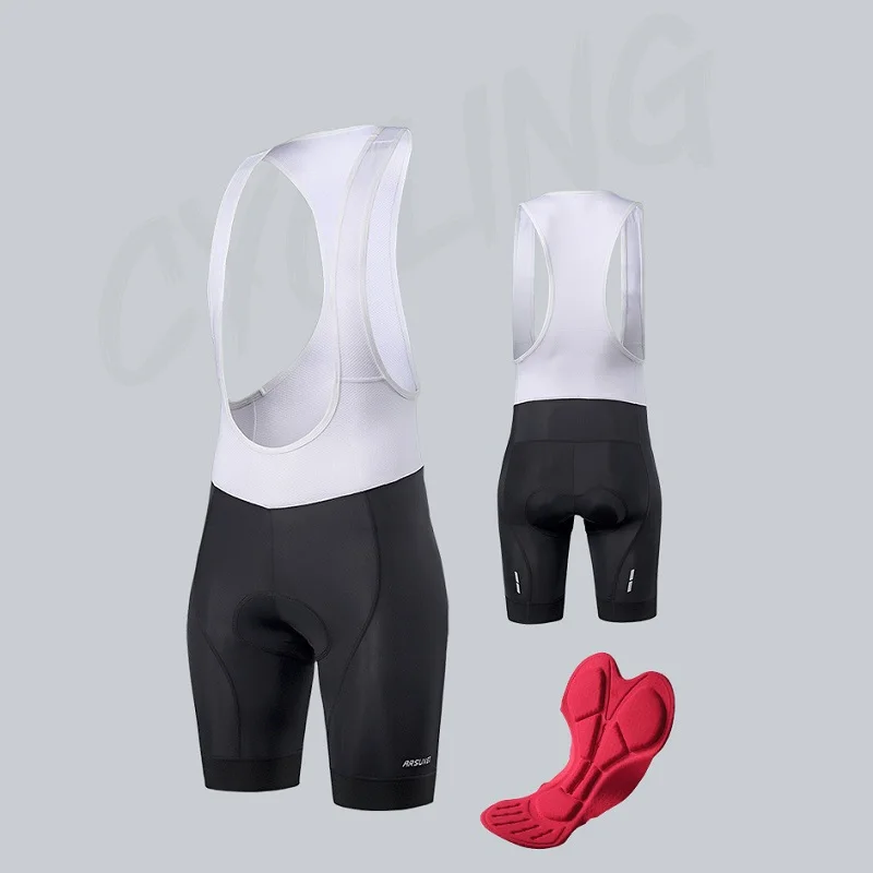 

ARSUXEO Cycling Bib Shorts Mountain Bike Breathable Men's Gel Padded Bike Tights Triathlon Pro Lycra Bicycle Shorts Underwear