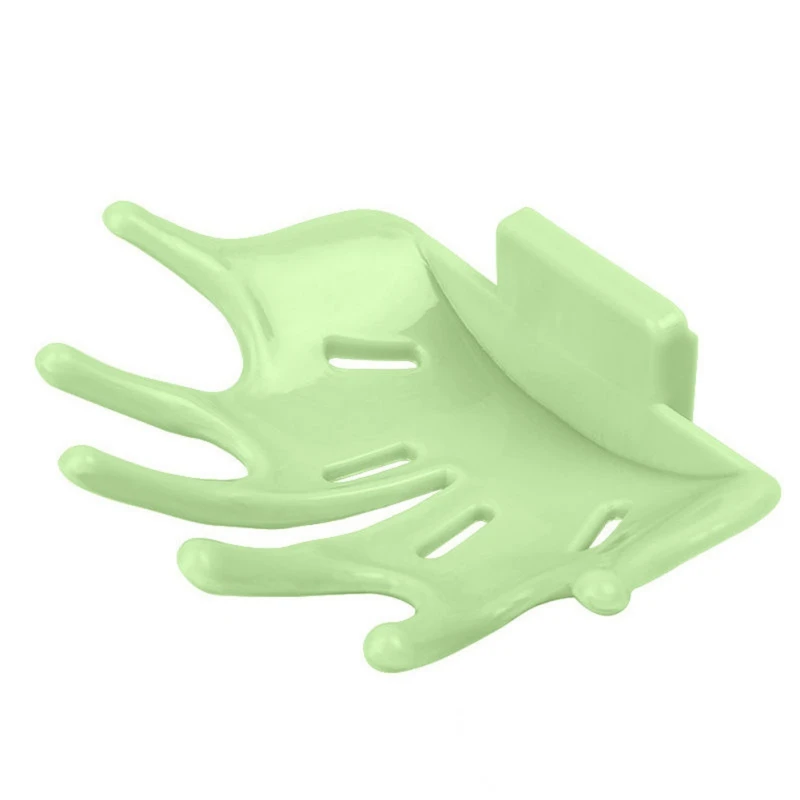 

Hand Shape Bathroom Wall Mounted Plastic Soap Drain Rack Strong Paste Soap Storage Plate Tray Holder Bathroom Accessories