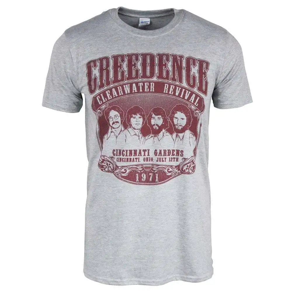 

Mens Retro Creedence Clearwater Revival 1971 Rock Grey Ccr Band Shirt New 2019 Hip Hop Men Fashion T Shirts