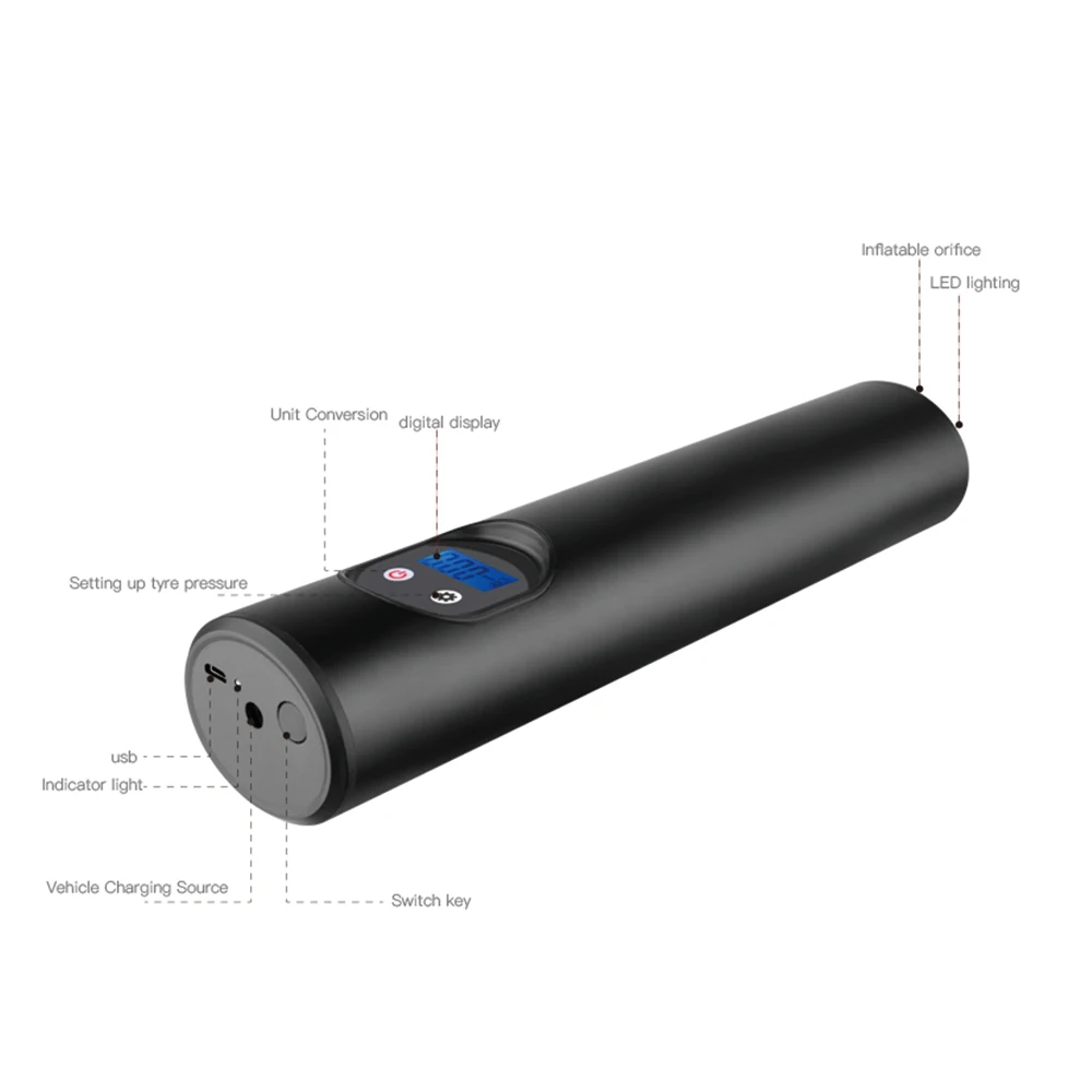 12V 150PSI USB interface portable air compressor Inflatable pump with LCD display for car bicycles Tires Balls Swimming Rings | Автомобили