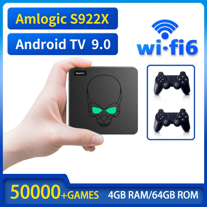 Beelink X King S922X Wi-Fi 6 Ретро электронная игровая консоль Мини ТВ приставка с