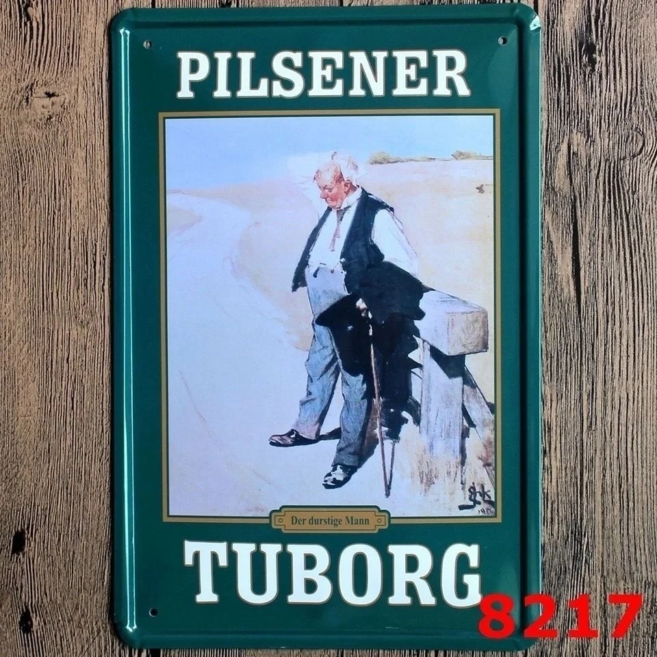 

Metal Tin Sign Pilsener Tuborg Pub Home Vintage Retro Poster Cafe Art(Visit Our Store, More Products!!!)