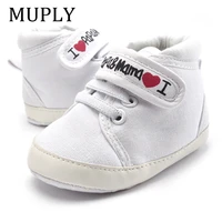0 18m baby mocassins infant toddler baby boys girls print letter love papamama soft sole canvas sneaker anti slip newborn shoes