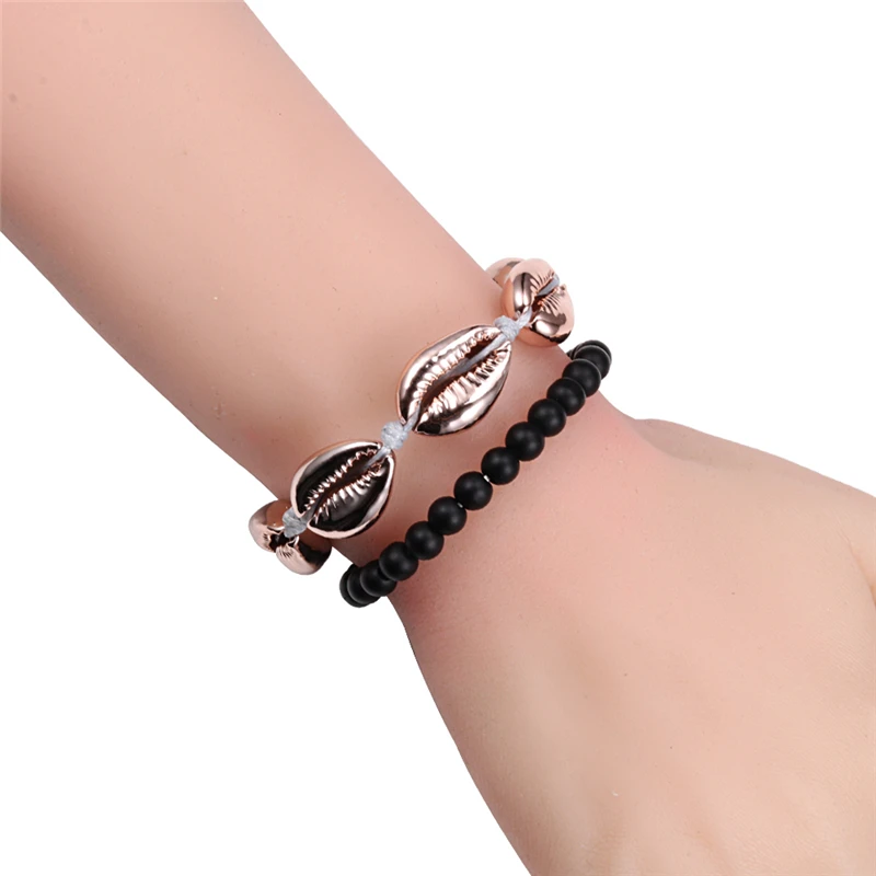 браслеты розового золота в виде раковины коври для женщин изящная цепочка из