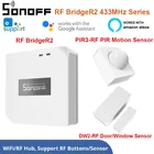 SONOFF RF BridgeR2 433 МГц Wi-Fi преобразователь сигнала датчик двери окнадатчик движения RF пульт дистанционного управления Система сигнализации для умного дома